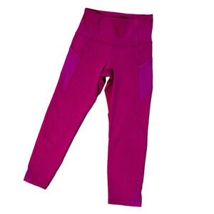 OLD NAVY Active Mesh Panel Pink Heathered Leggings with Pockets size XS